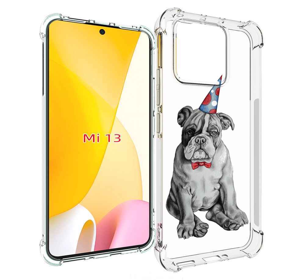 

Чехол MyPads праздничный щенок для Xiaomi 13, Прозрачный, Tocco