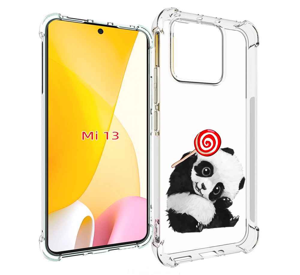 

Чехол MyPads панда с леденцом для Xiaomi 13, Прозрачный, Tocco