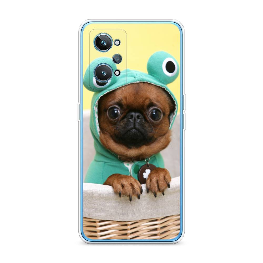 

Чехол на Realme GT 2 "Собачка в шапке лягушки", Коричневый;желтый;голубой, 258550-1