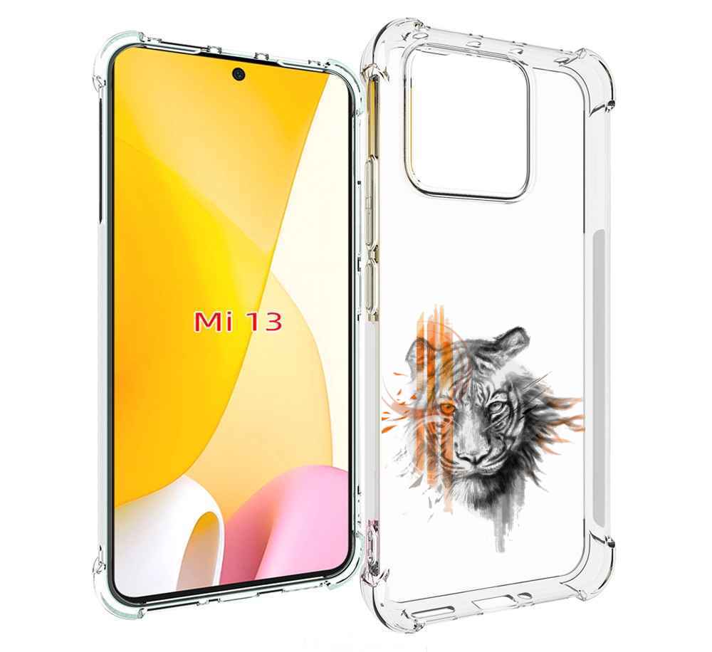 

Чехол MyPads огненный тигр для Xiaomi 13, Прозрачный, Tocco