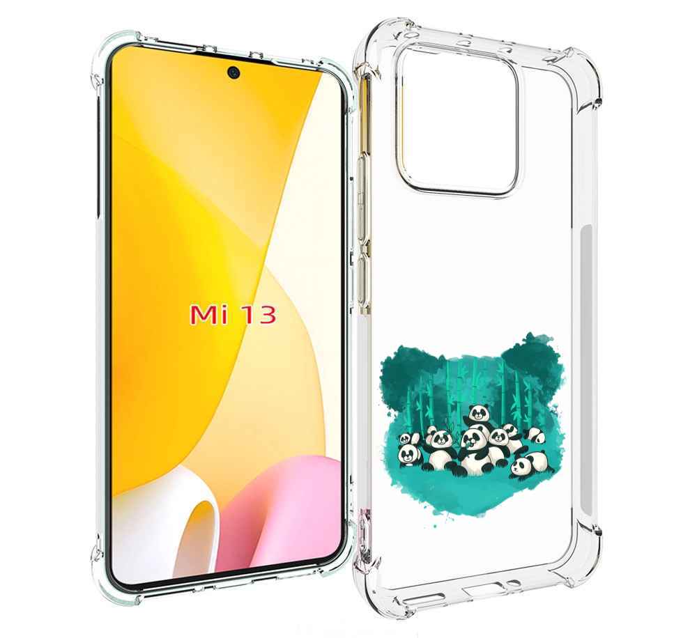 

Чехол MyPads нарисованные панды для Xiaomi 13, Прозрачный, Tocco