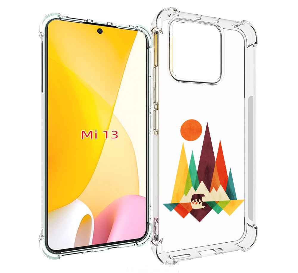 

Чехол MyPads нарисованные горы с медведем для Xiaomi 13, Прозрачный, Tocco