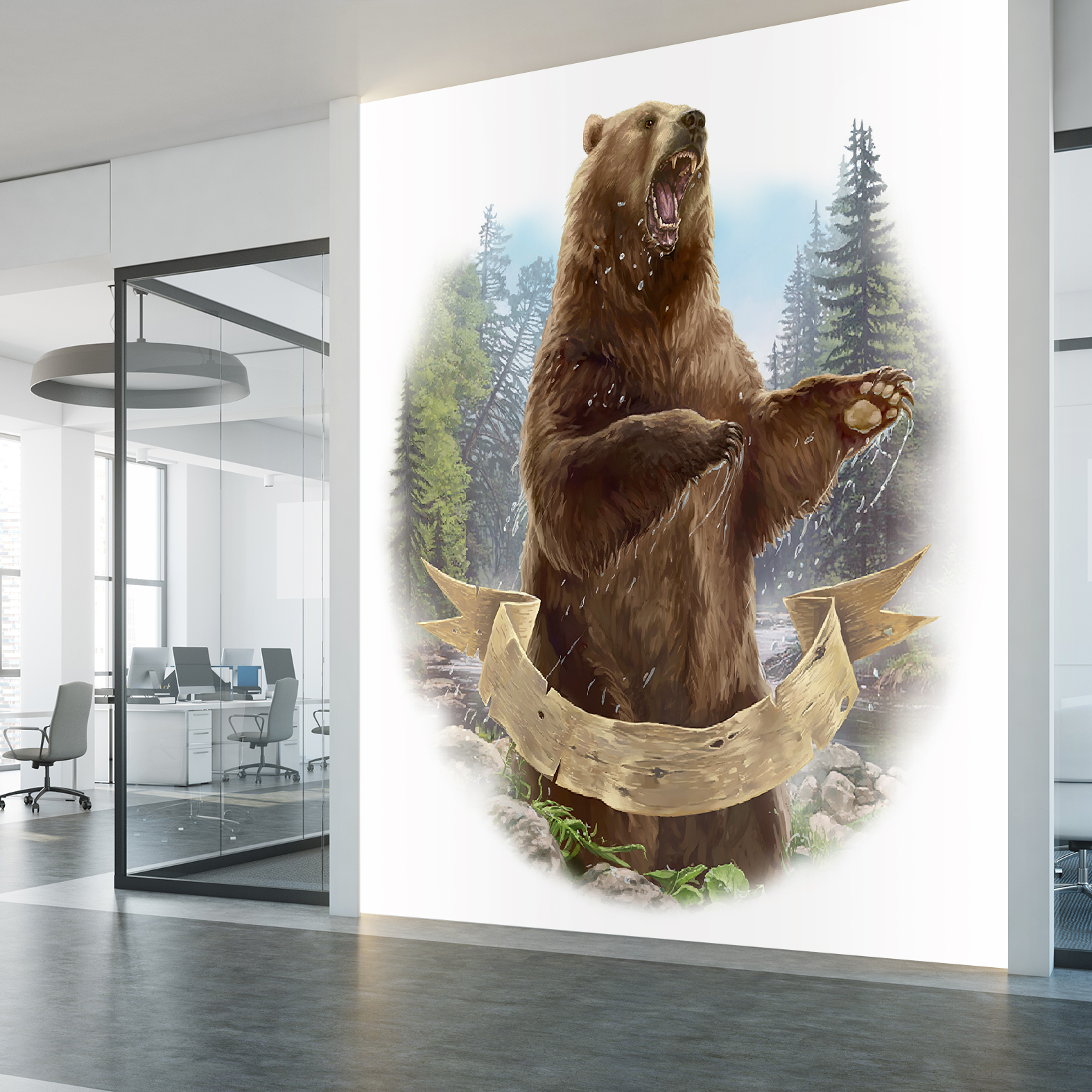 Фотообои Photostena Русский медведь 2,54 x 2,6 м ы кореопсис русский огород махровый эрли санрайз