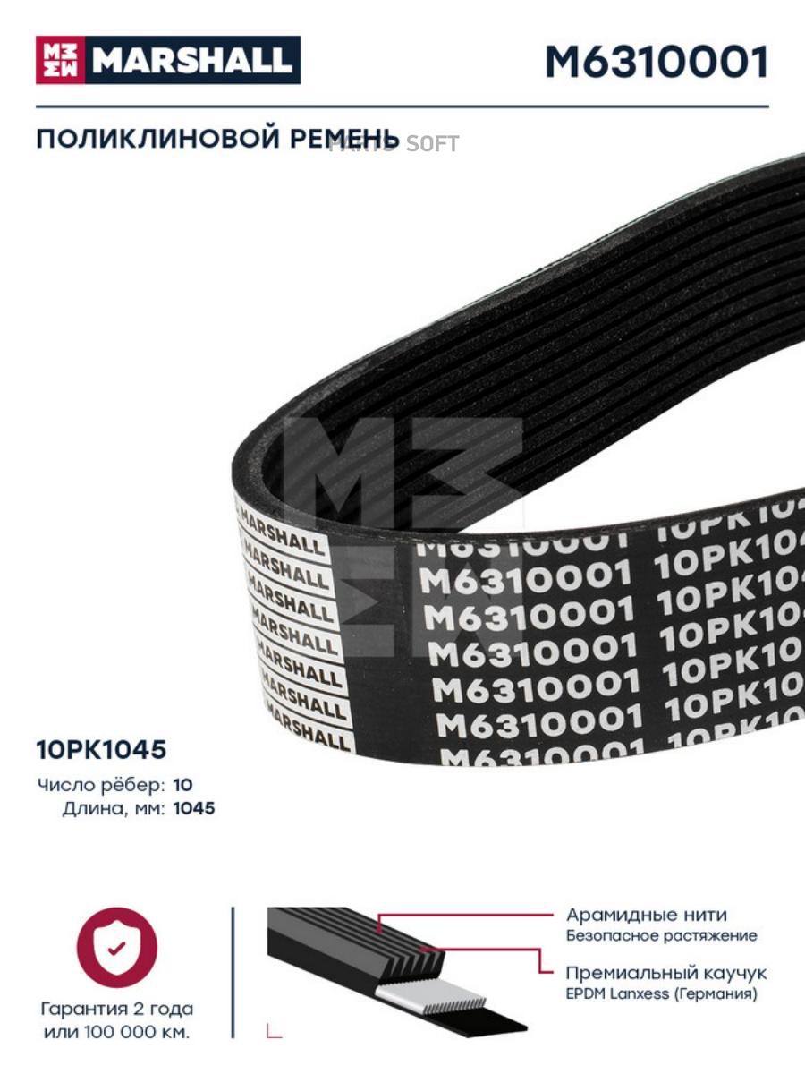 

Поликлиновой Ремень MARSHALL M6310001