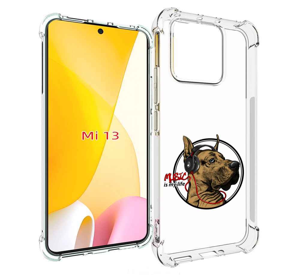 

Чехол MyPads музыкальная собака для Xiaomi 13, Прозрачный, Tocco