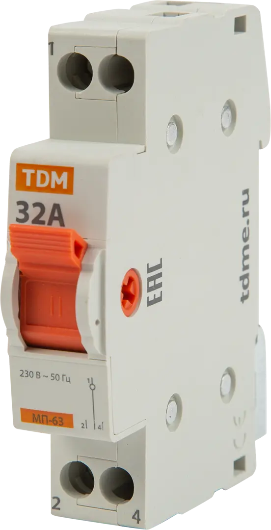 Выключатель нагрузки TDM Electric МП-63 1P 32 А трёхпозиционный одноклавишный механизм перекрестного переключателя schneider electric