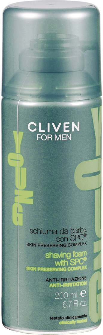 фото Пена для бритья cliven for men young с комплексом spc мужская 200 мл