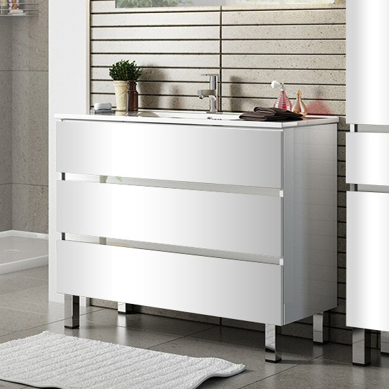 

Тумба с раковиной Sanvit Кубэ-3 80 белый глянец, Кубэ-3 80 белый глянец