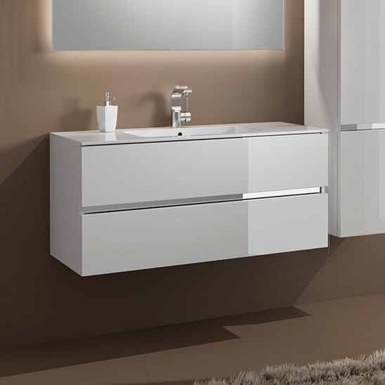 

Тумба с раковиной Sanvit Кубэ-2 100 белый глянец, Кубэ-2 100 белый глянец