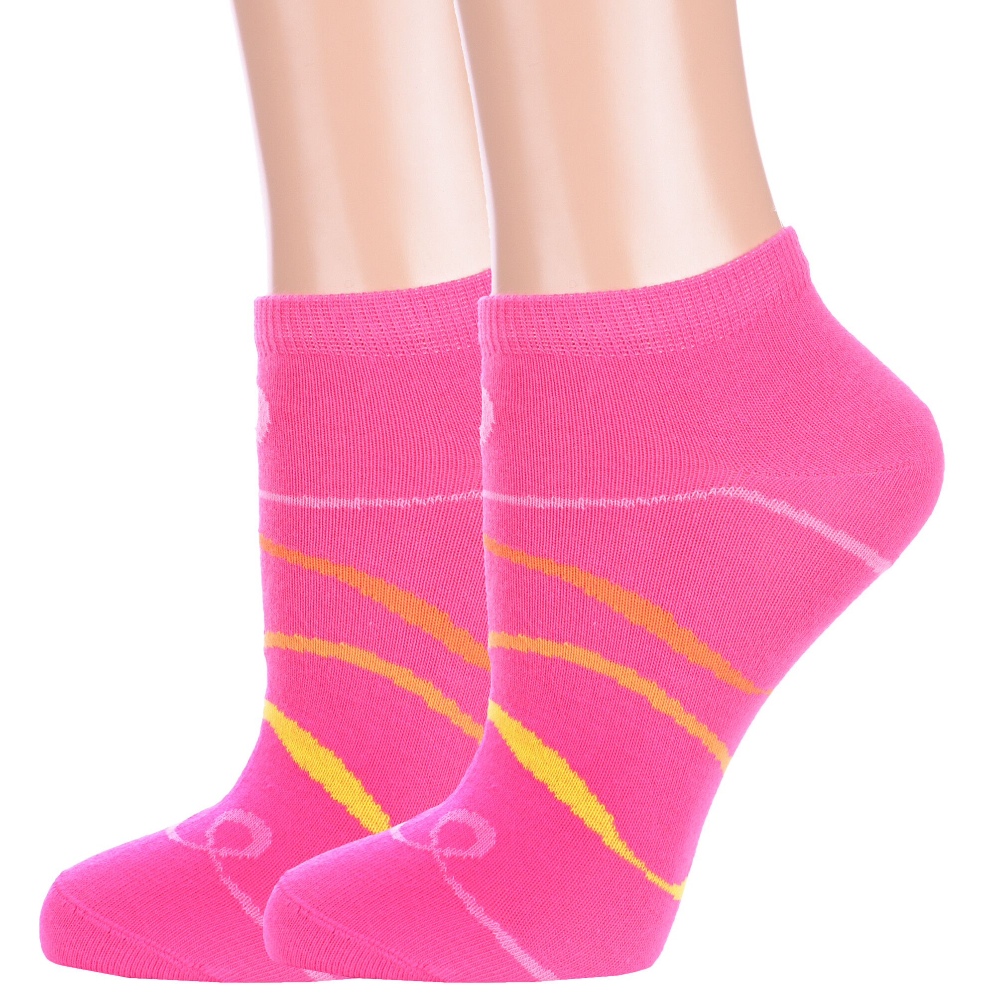 Комплект носков женских ХОХ 2-G-3R34 розовых 25, 2 пары