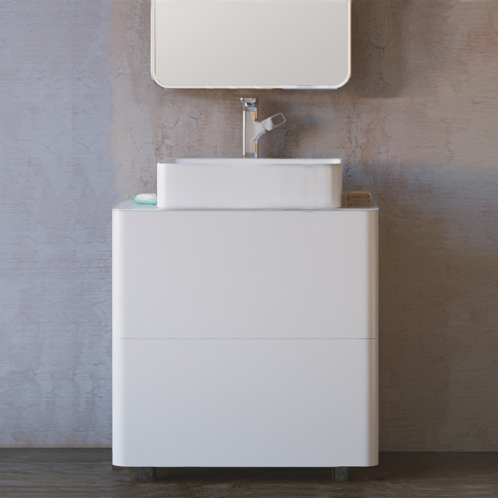

Тумба с раковиной Raval Pure 65, Белый, Pure 65