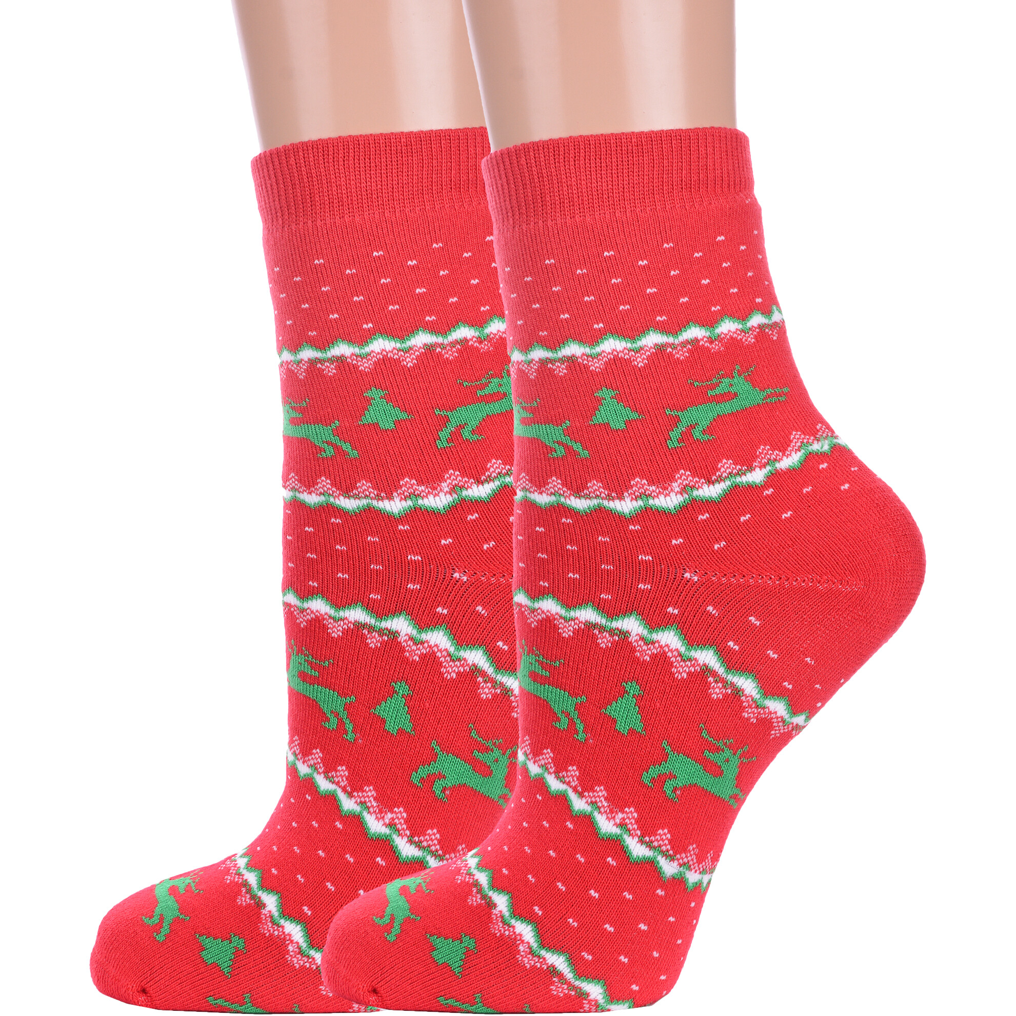 Комплект носков женских ХОХ 2-GZ-3R14 красных 25, 2 пары