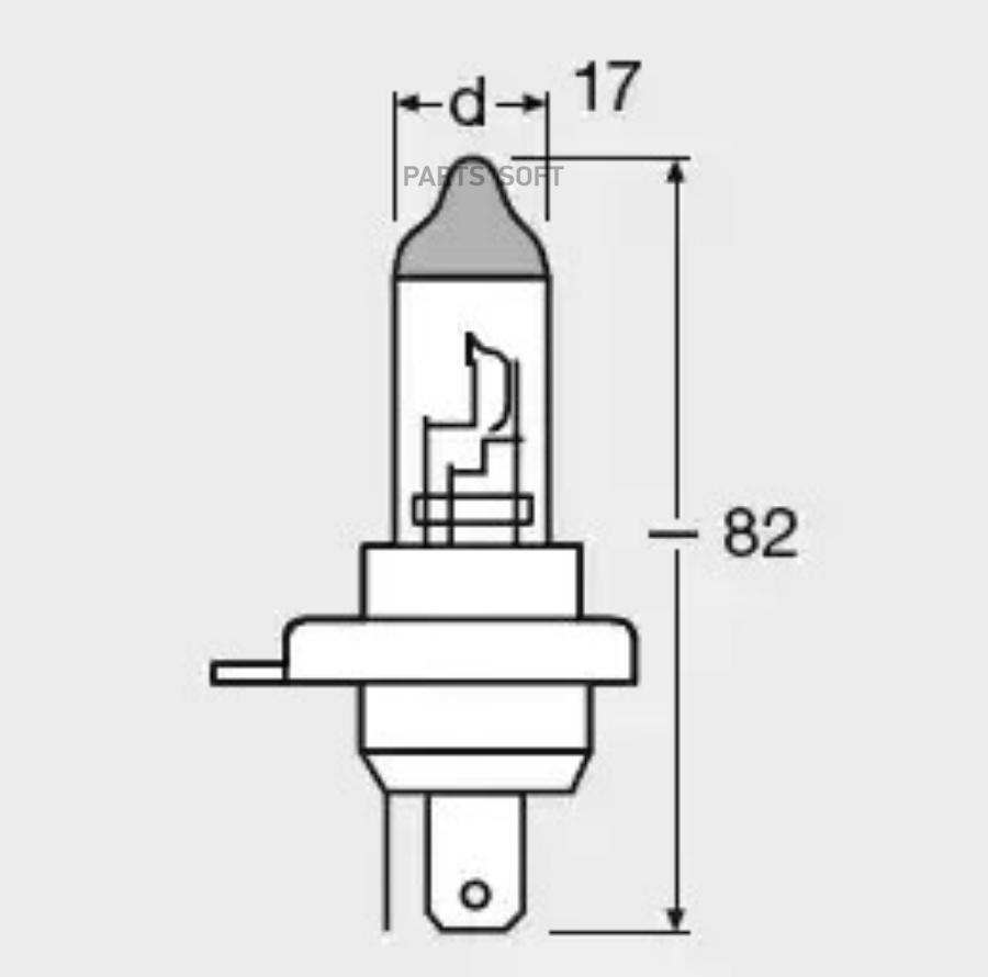 

Лампа Оsrаm Ulтrа Lifе Н4 (60/55W 12V Р43T) 1Шт. OSRAM 64193ult