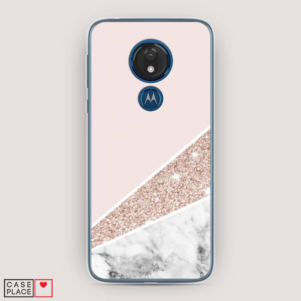 

Чехол для Motorola Moto G7 "Блестящий розовый мрамор", 241150-3