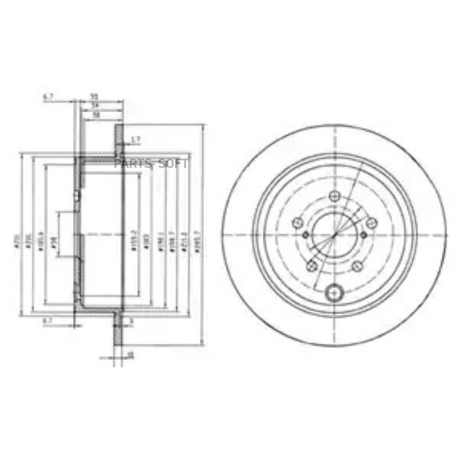 

Тормозной диск DELPHI комплект 1 шт. BG4158