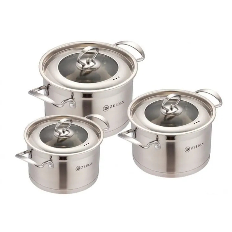 

Набор кастрюль Zeidan Z-50651 Silver, 6 предметов, Серебристый