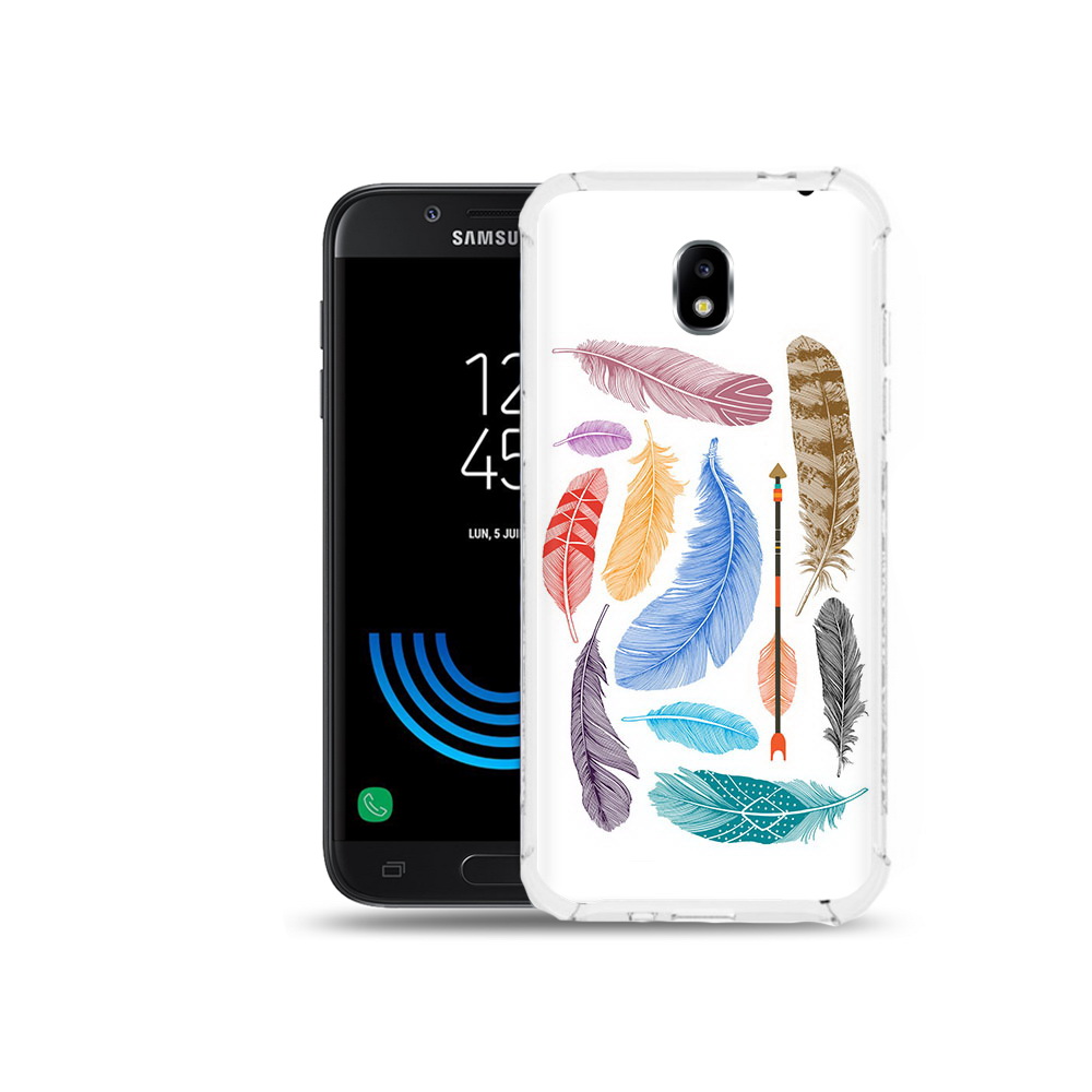 

Чехол MyPads Tocco для Samsung Galaxy J5 (2017) разноцветные перья, Прозрачный, Tocco