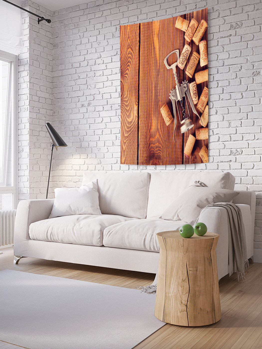 

Вертикальное фотопанно JoyArty Штопор и пробки, из ткани, 150х200 см