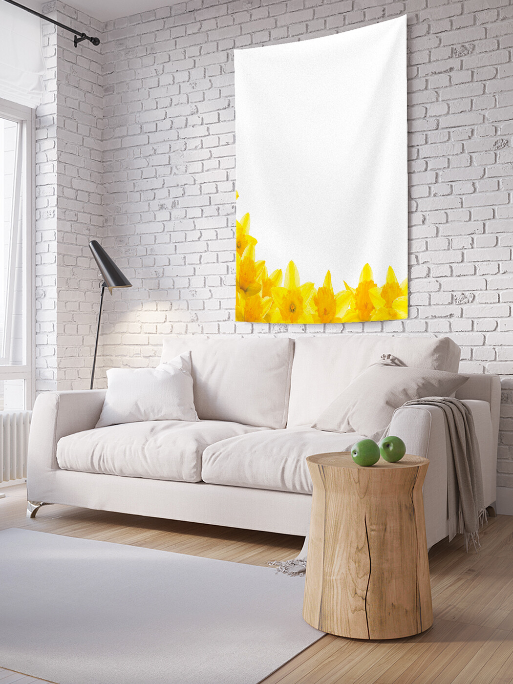

Вертикальное фотопанно JoyArty Цветочная рамка, из ткани, 100х150 см