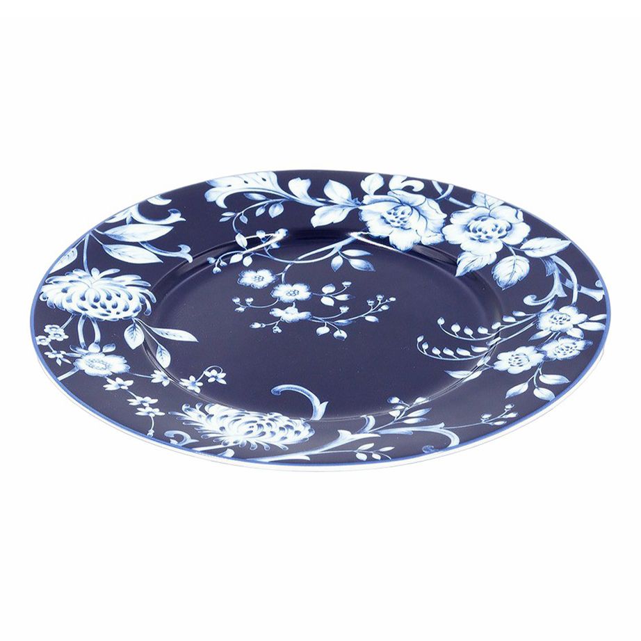 Тарелка Porcelana Bogucice Evia Blue 23 см синяя