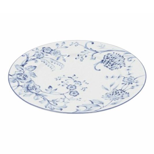 Тарелка Porcelana Bogucice Evia Blue 28,5 см белая