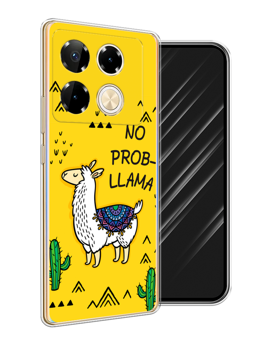 

Чехол Awog на Infinix Note 40 Pro "No probLLama", Желтый;черный;синий, 3105750-1