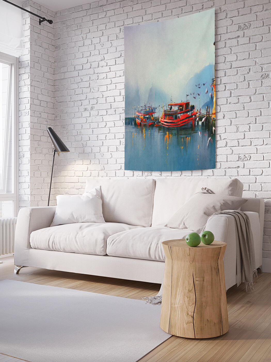 

Вертикальное фотопанно JoyArty Туманный причал, из ткани, 150х200 см