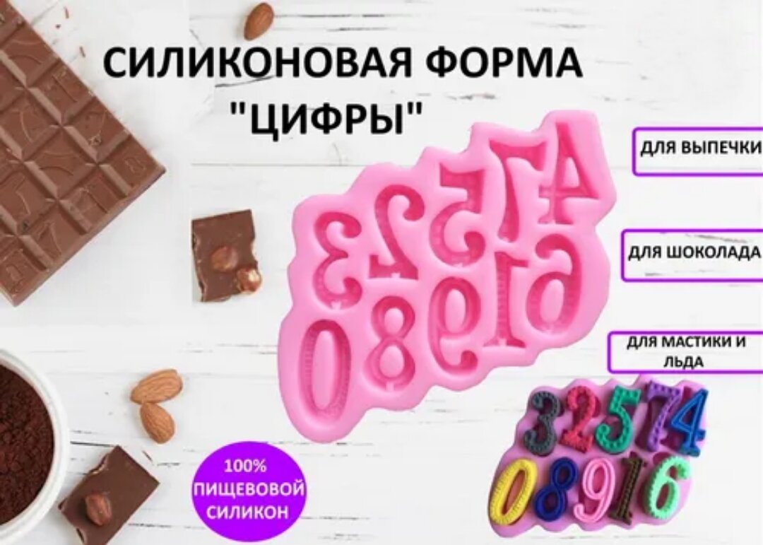 

Силиконовая форма для выпечки и декора Будет сладко, Розовый