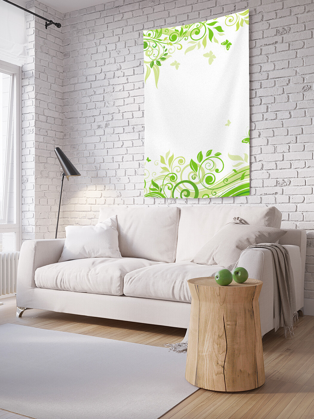 

Вертикальное фотопанно JoyArty Светлые завитки, из ткани, 100х150 см
