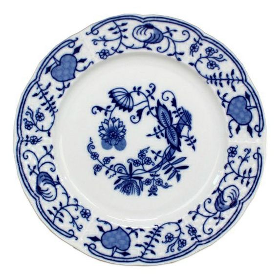 Тарелка десертная Thun 1794 Натали 19 см бело-голубая