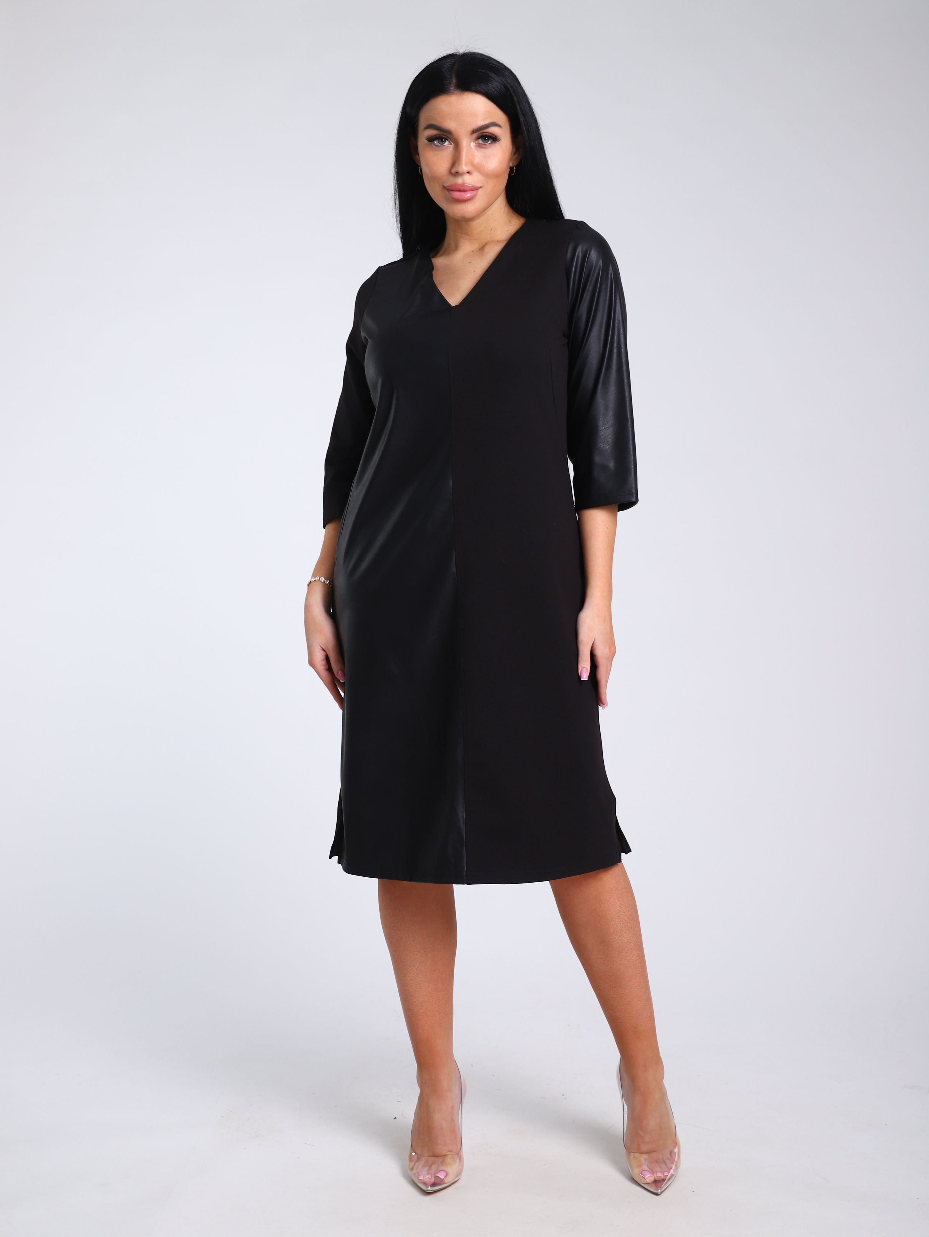 Платье женское IHOMELUX О35 черное 52 RU