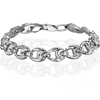 Браслет из белого золота р. 18 Эстет 01Б720058