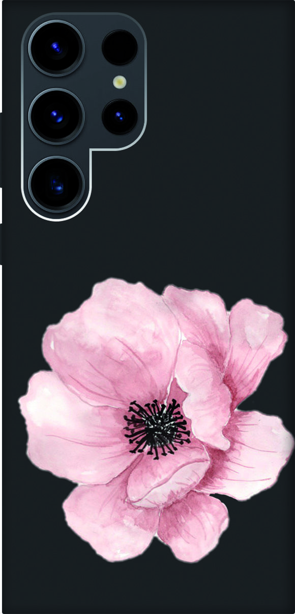 

Чехол на Samsung Galaxy S23 Ultra с 3D принтом "Pink Flower" черный, Черный;белый, 158350