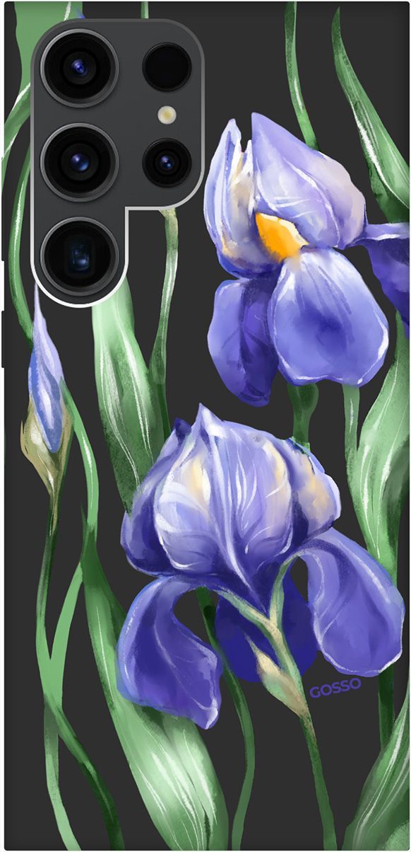 

Чехол на Samsung Galaxy S23 Ultra "Amazing Irises" черный, Черный;зеленый, 158350