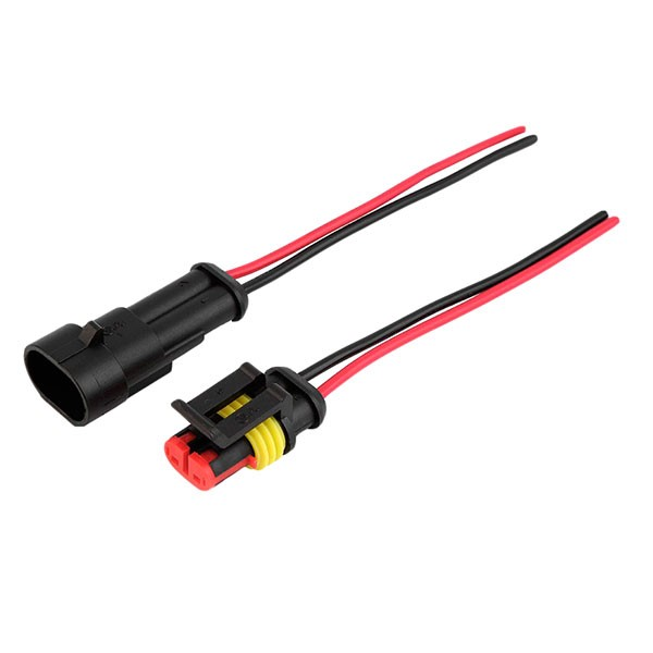

Разъем автомобильный разъемы AMP 2pin с проводом male + female 01062