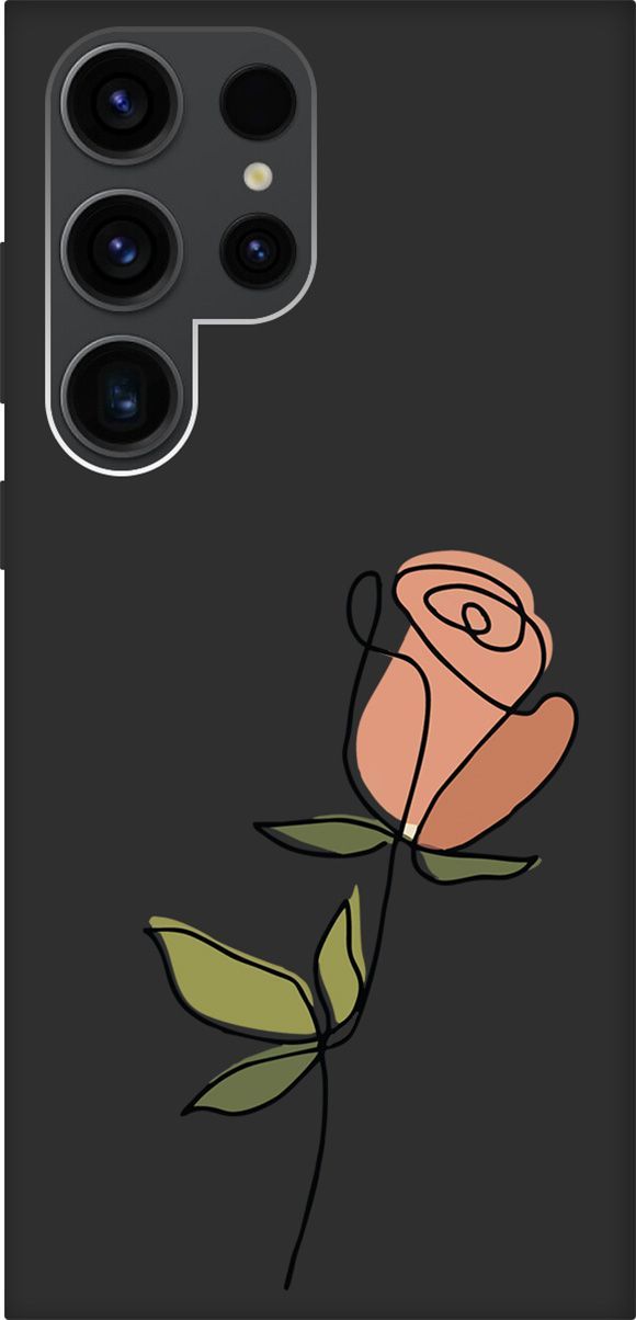 

Чехол на Samsung Galaxy S23 Ultra с 3D принтом "Rose" черный, Черный;зеленый, 158349