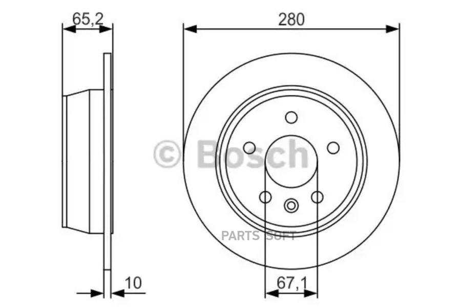 

Тормозной диск Bosch комплект 1 шт. 0986479S02