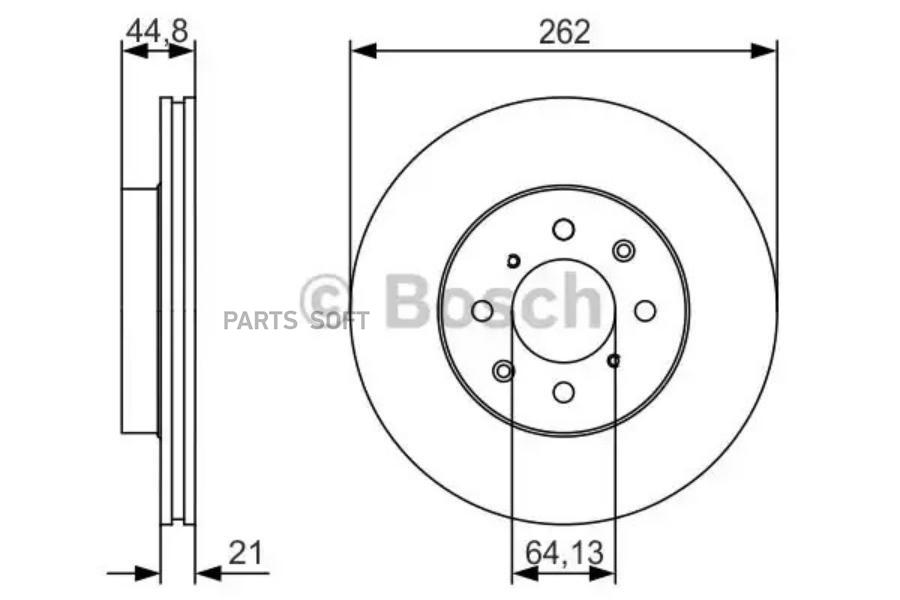 

Тормозной диск Bosch комплект 1 шт. 0986479R80