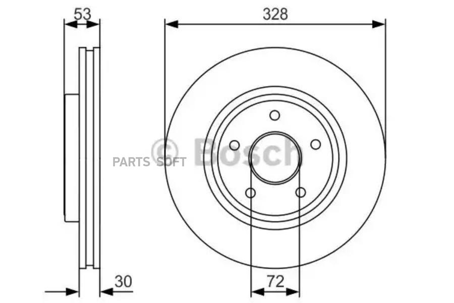 

Тормозной диск Bosch комплект 1 шт. 0986479R48