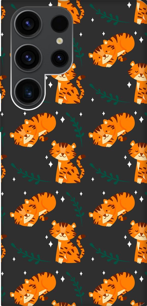 

Чехол на Samsung Galaxy S23 Ultra с 3D принтом "Tigers" черный, Черный;белый, 158349