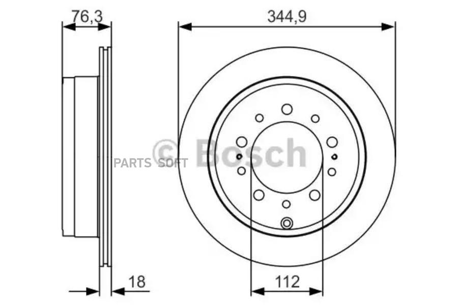 

Тормозной диск Bosch комплект 1 шт. 0986479R32