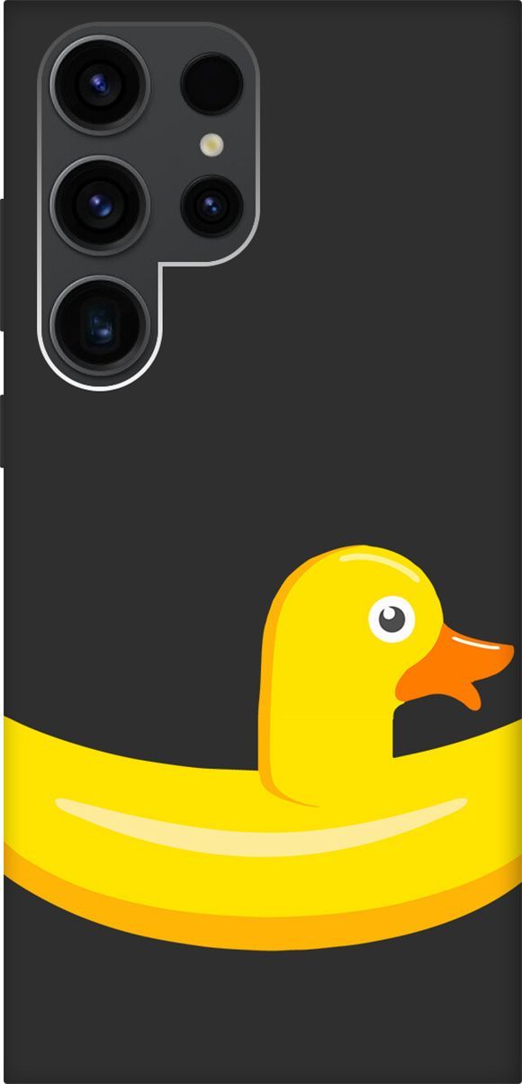 

Чехол на Samsung Galaxy S23 Ultra "Duck Swim Ring" черный, Черный;белый, 158349
