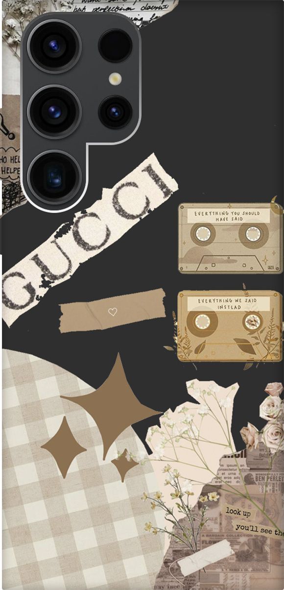 

Чехол на Samsung Galaxy S23 Ultra "GUCCI Stickers" черный, Черный;белый, 158349