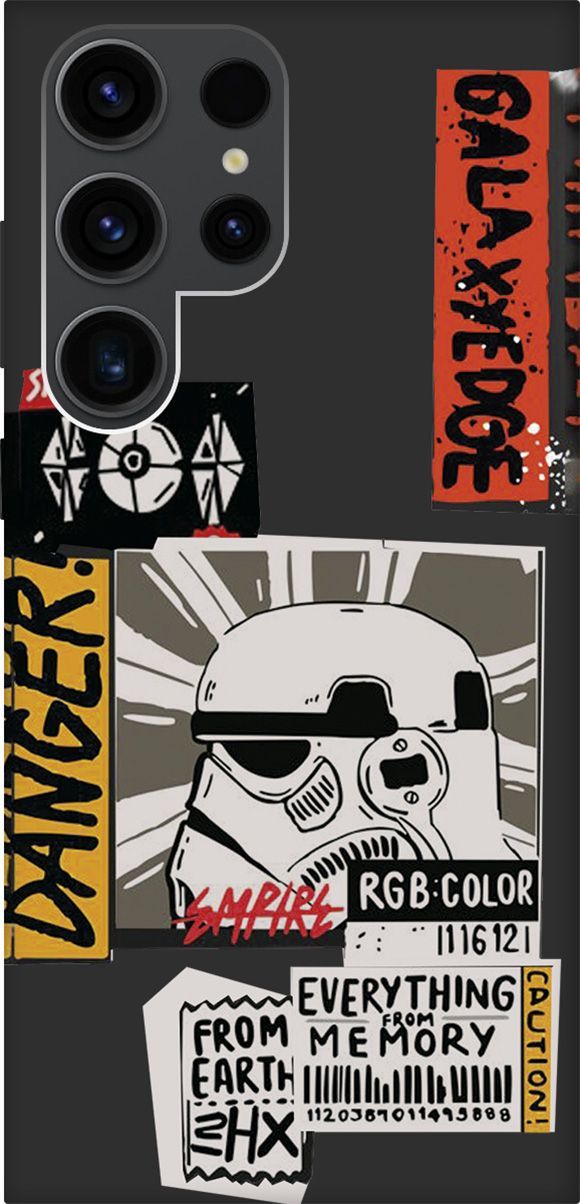 

Чехол на Samsung Galaxy S23 Ultra "Stormtrooper Stickers" черный, Черный;белый, 158349