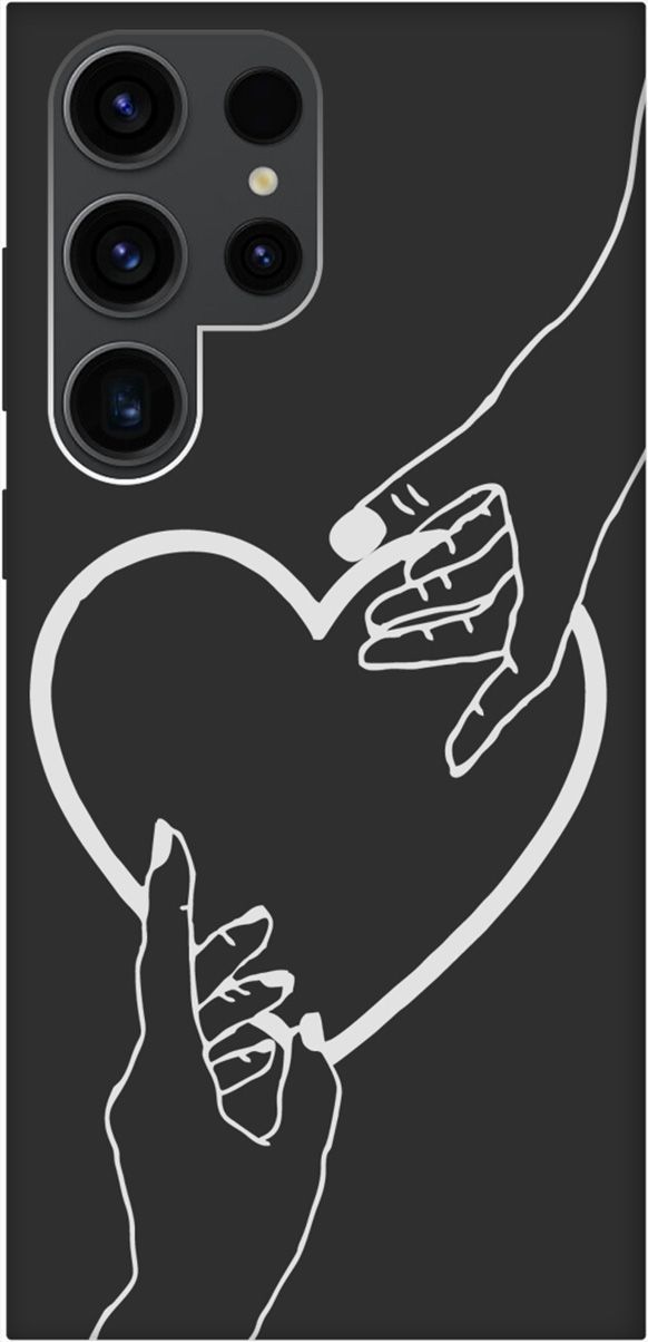 

Чехол на Samsung Galaxy S23 Ultra с 3D принтом "Hands W" черный, Черный;белый, 158349