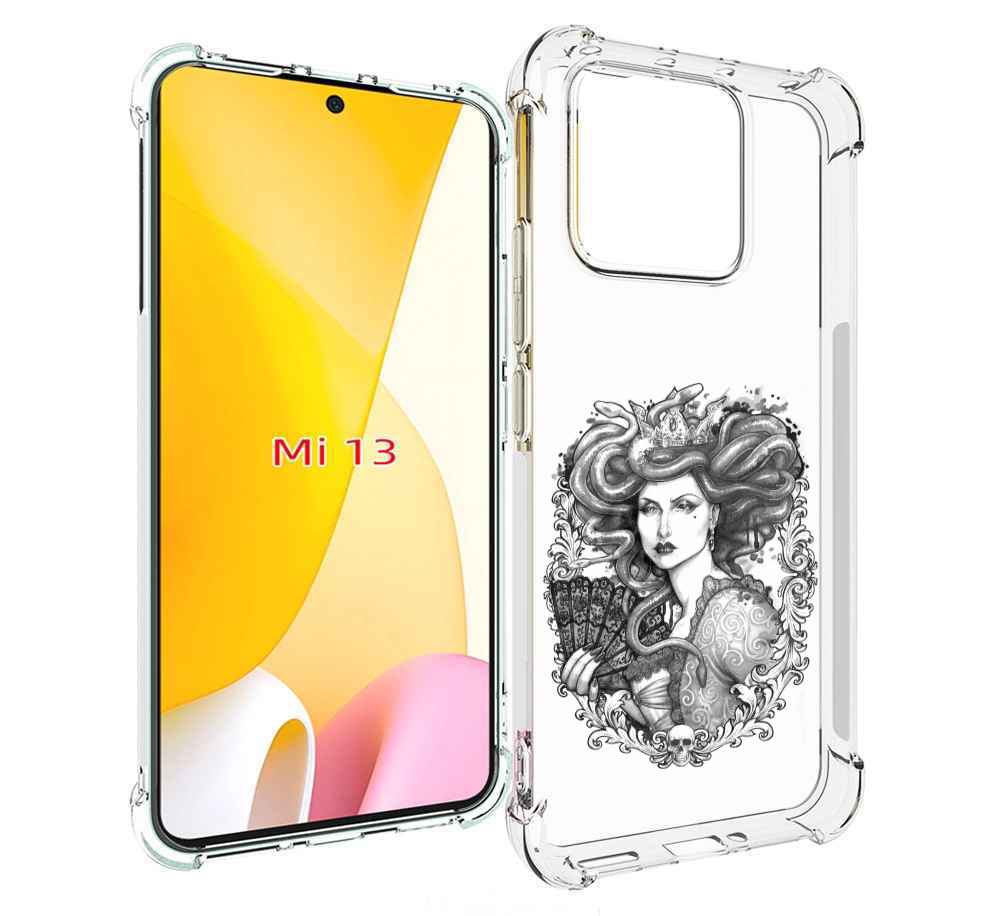 

Чехол MyPads медуза черно белый для Xiaomi 13, Прозрачный, Tocco