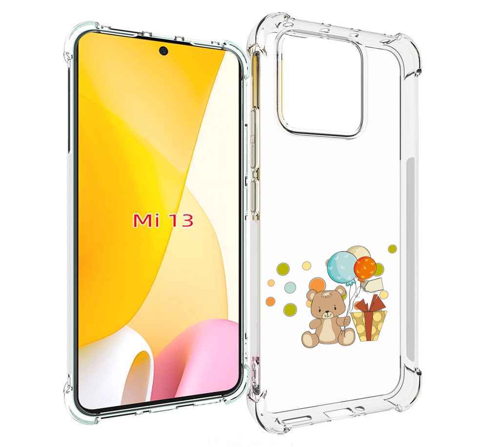 

Чехол MyPads медвеженок с подарком для Xiaomi 13, Прозрачный, Tocco
