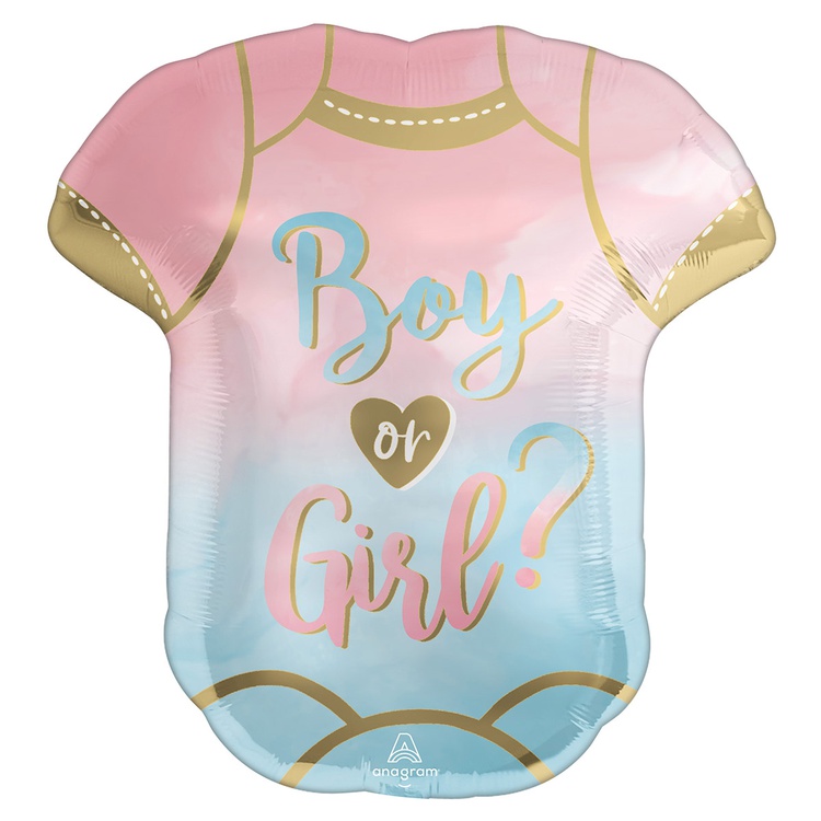 Фольгированная фигура 60 см Боди Boy or Girl Розово-голубой 400₽