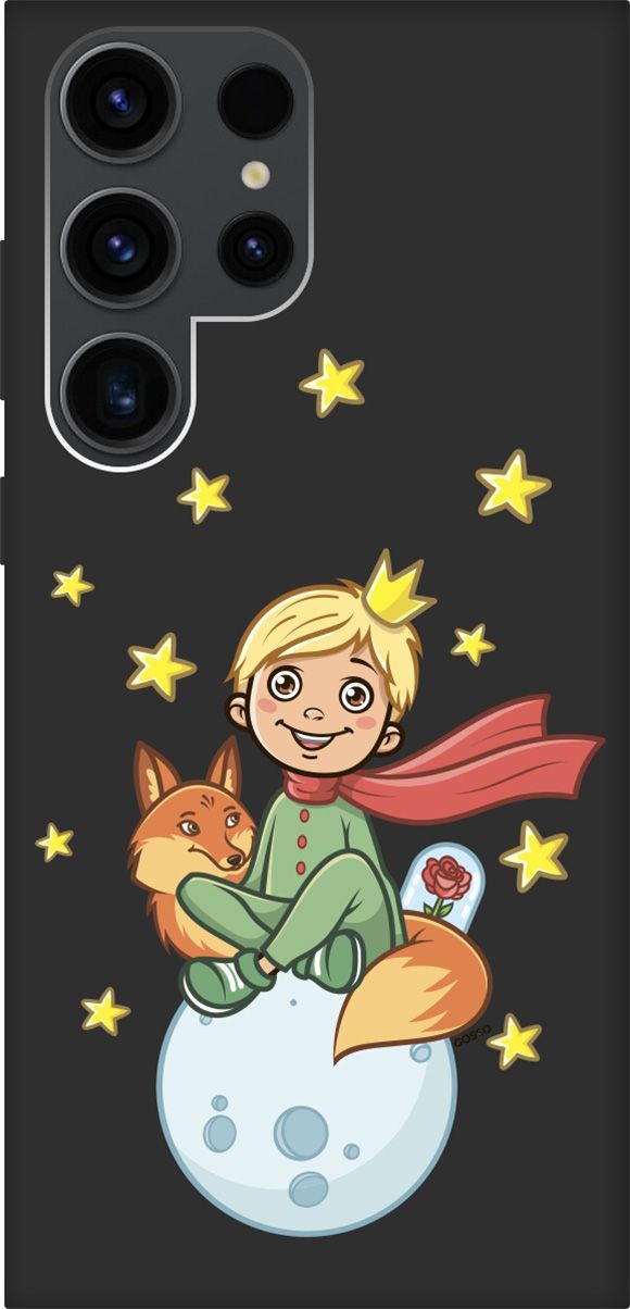 

Чехол на Samsung Galaxy S23 Ultra с 3D принтом "Little Prince" черный, Черный;бежевый, 158348