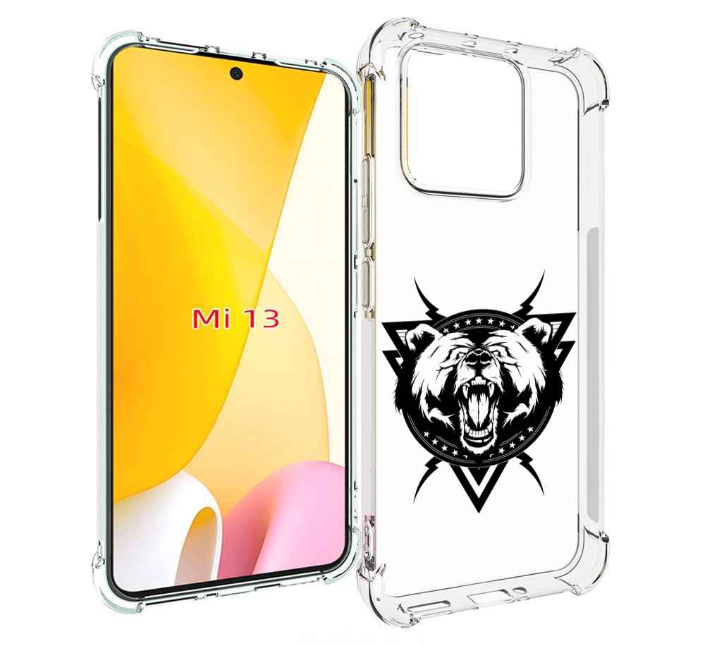 

Чехол MyPads медведь в треугольнике для Xiaomi 13, Прозрачный, Tocco
